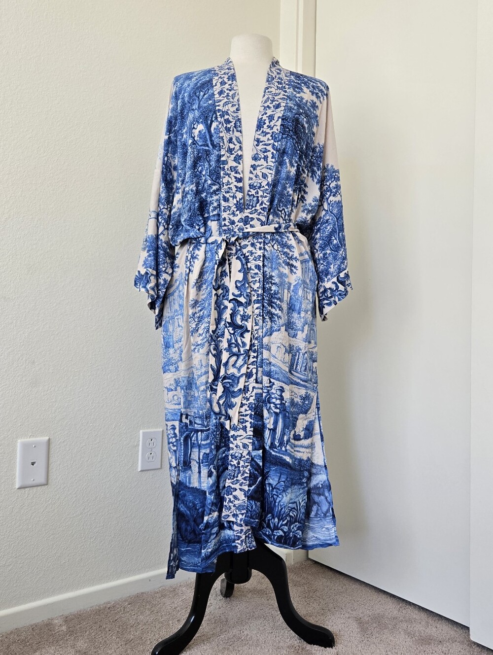 NWT MARKET OF STARS Opera Duster Bamboo Kimono Robe in Let the Light Flowy O/S - Picture 3 of 16